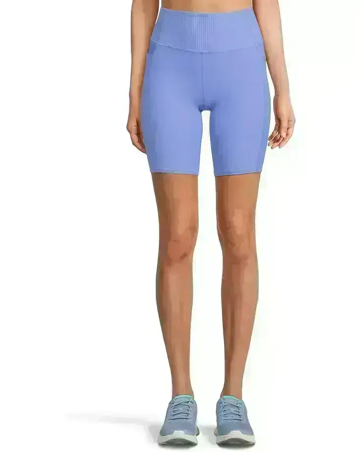 Go Walk Ribbed High Waist 8 inch Bike Shorts