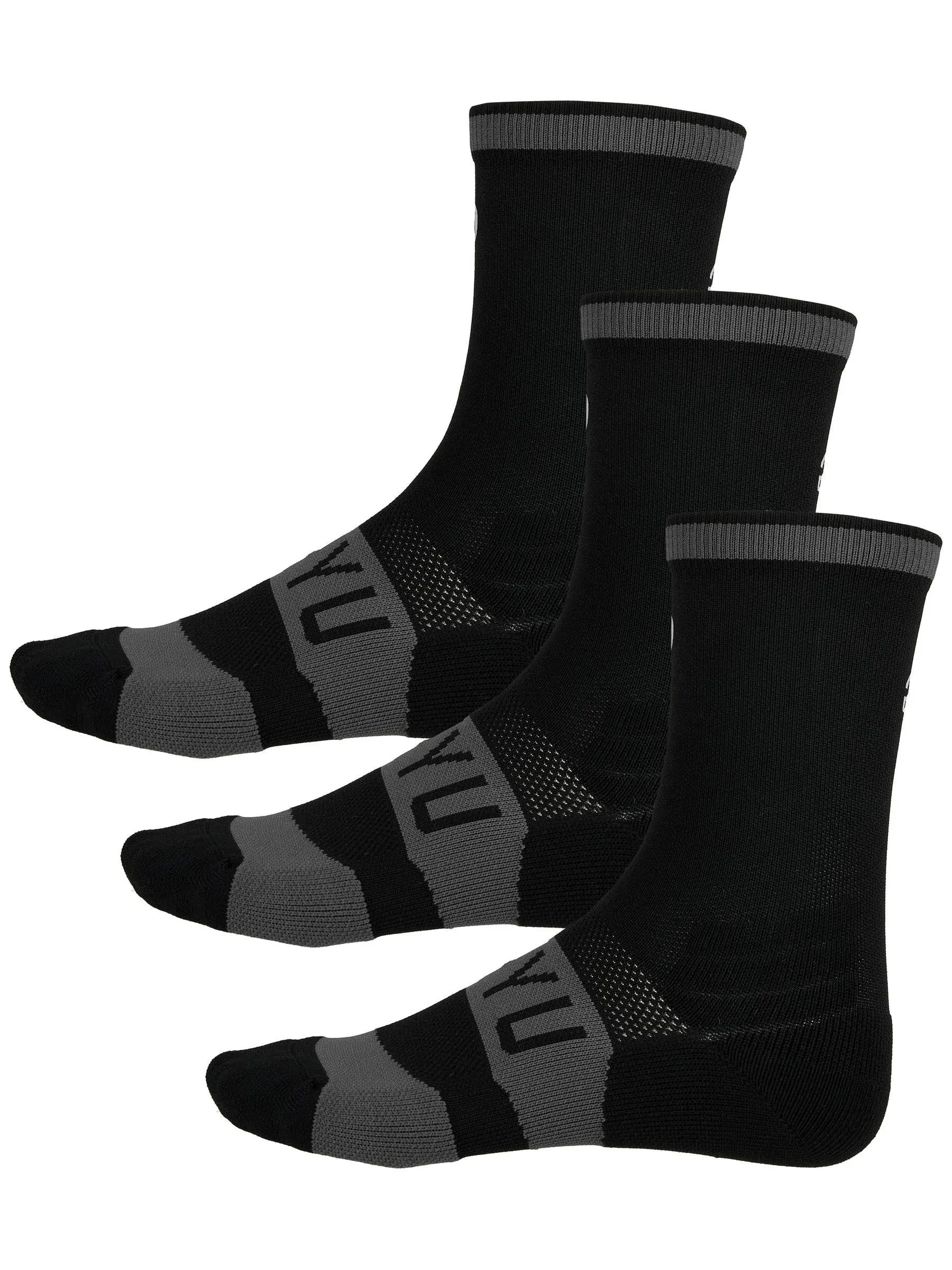 SHYU Training Crew Socks 3-Pack Black