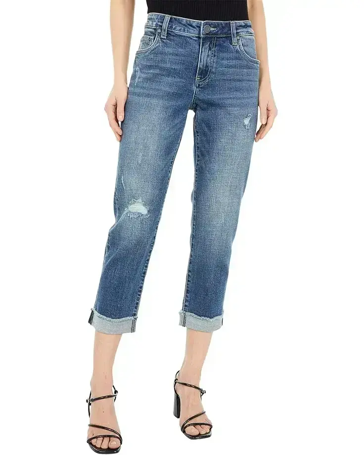 Women's KUT from the Kloth Amy Crop Straight Leg Jeans