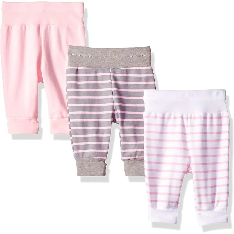 Baby Flexy 3 Pack Adjustable Fit Knit Jogger Pants
