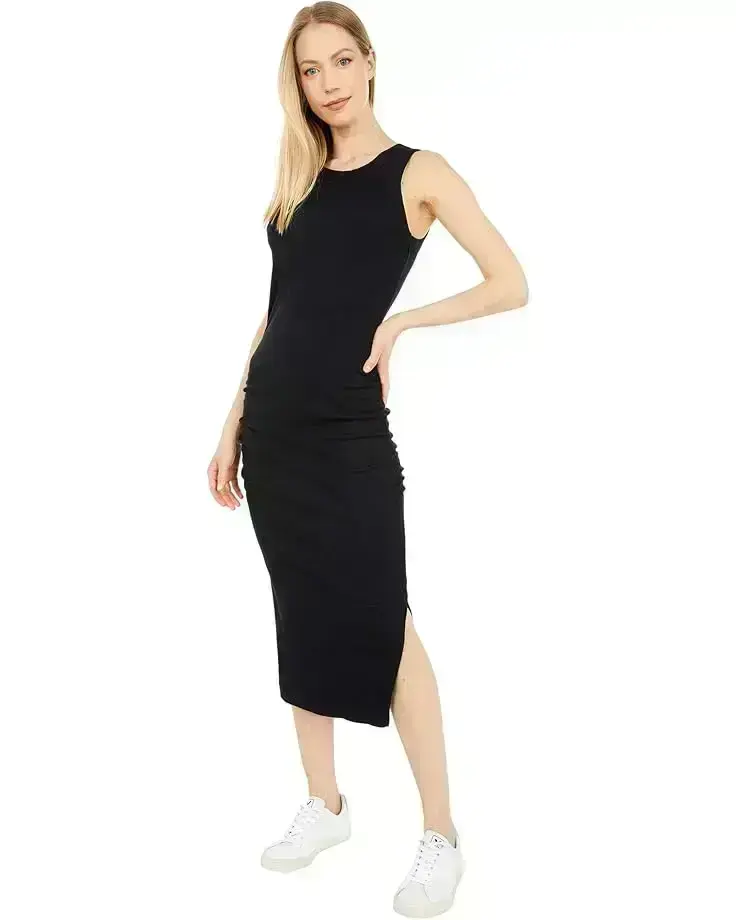 Wren Ultra Rib Midi Dress w/Slit