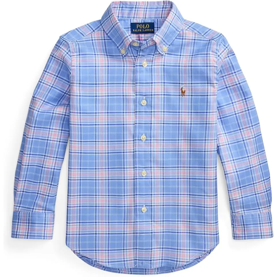 Plaid Performance Oxford Shirt (Toddler/Little Kid)