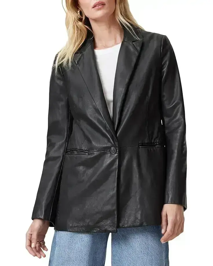 Women's AllSaints Deri Leather Blazer