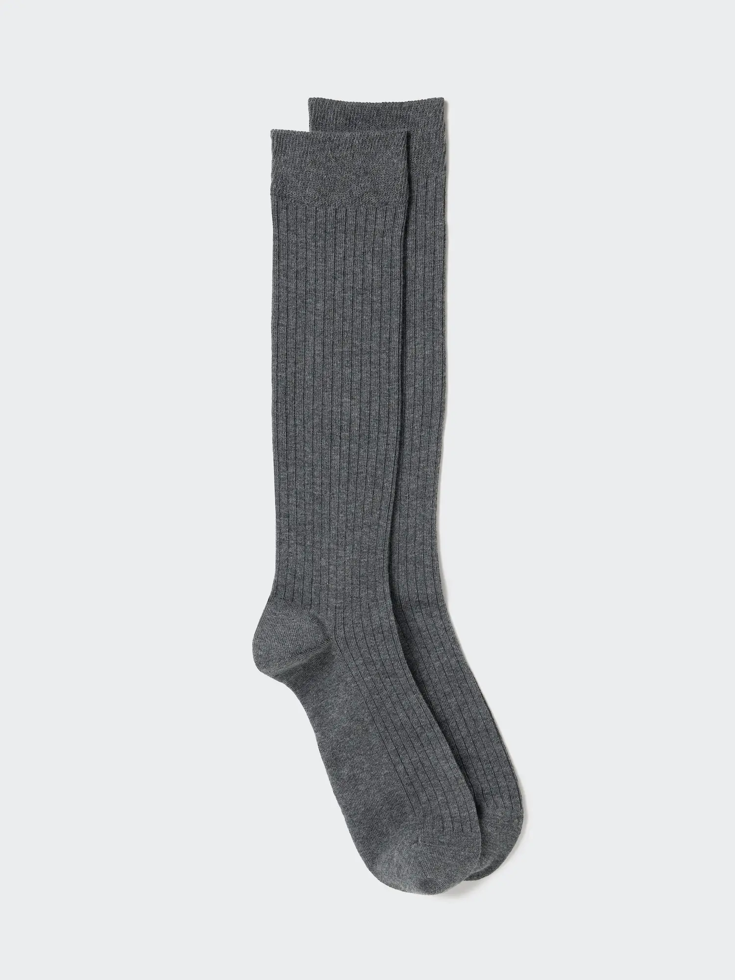 Wide Ribbed Knee High Socks