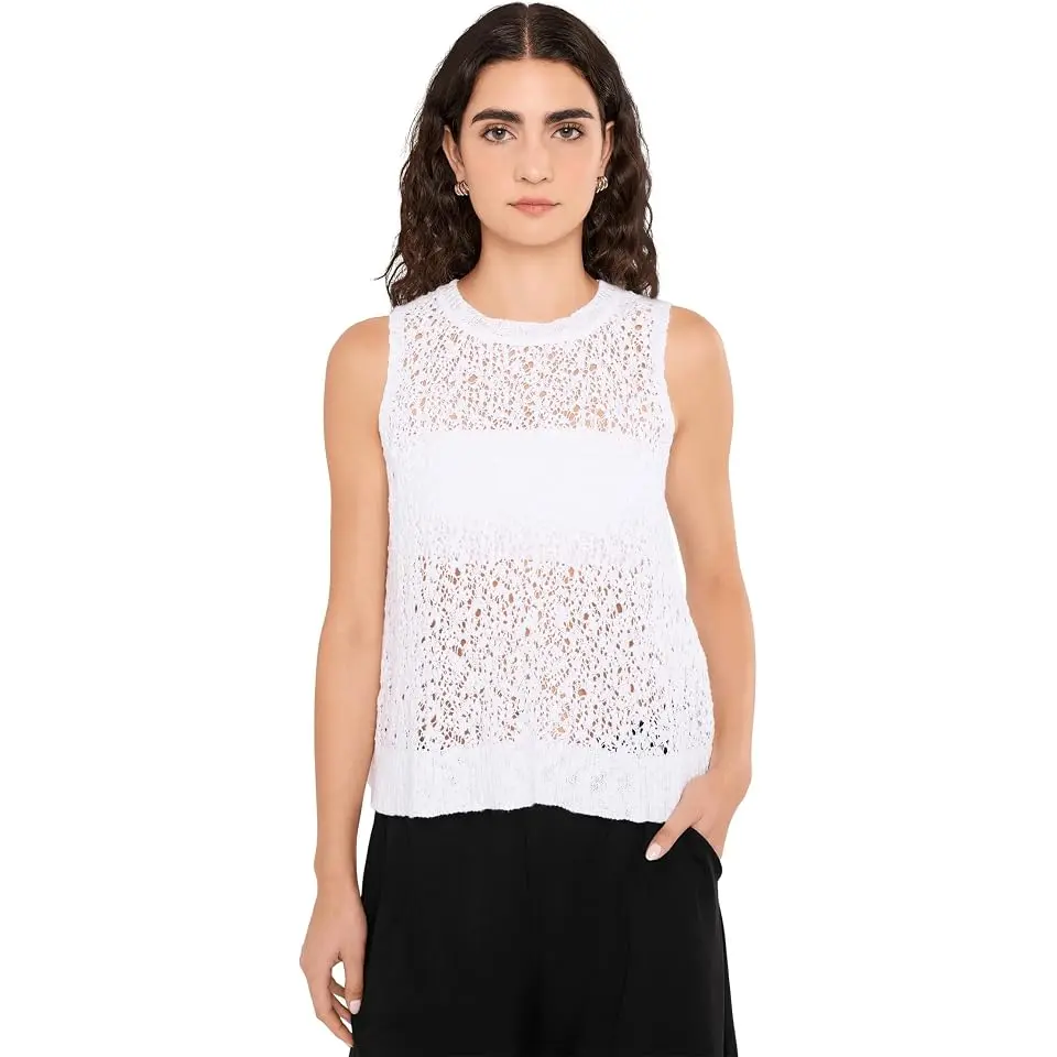 Peruvian Organic Cotton Slub Jewel Neck Shell