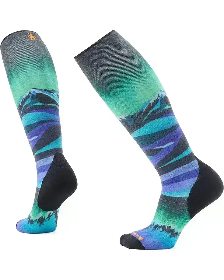Women's Smartwool Ski Targeted Cushion Compression Print Over The Calf Socks