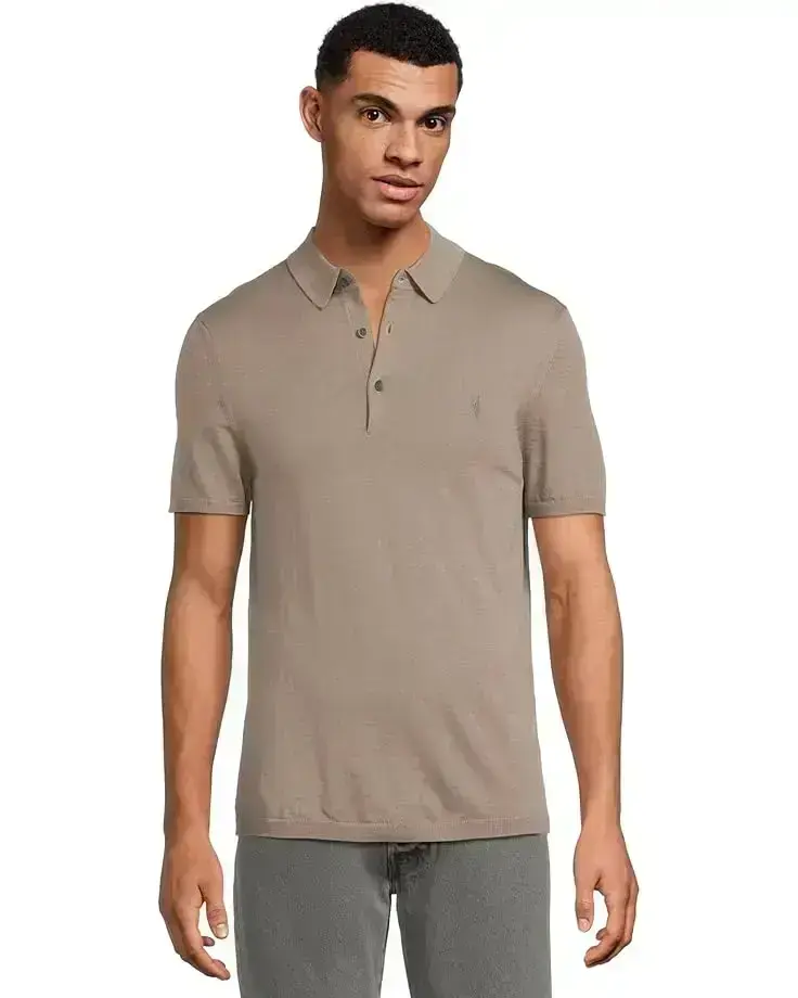 Men's AllSaints Mode Merino Short Sleeve Polo