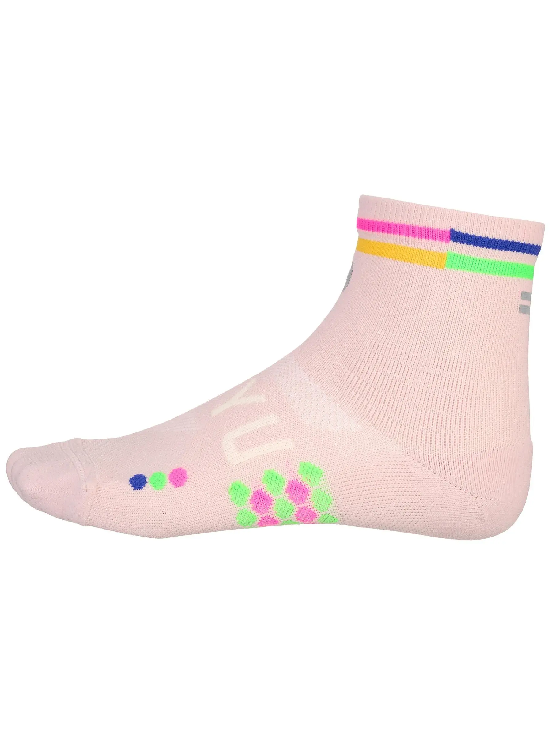 SHYU Racing Quarter Crew Socks Goat/Sunrise/Peacock