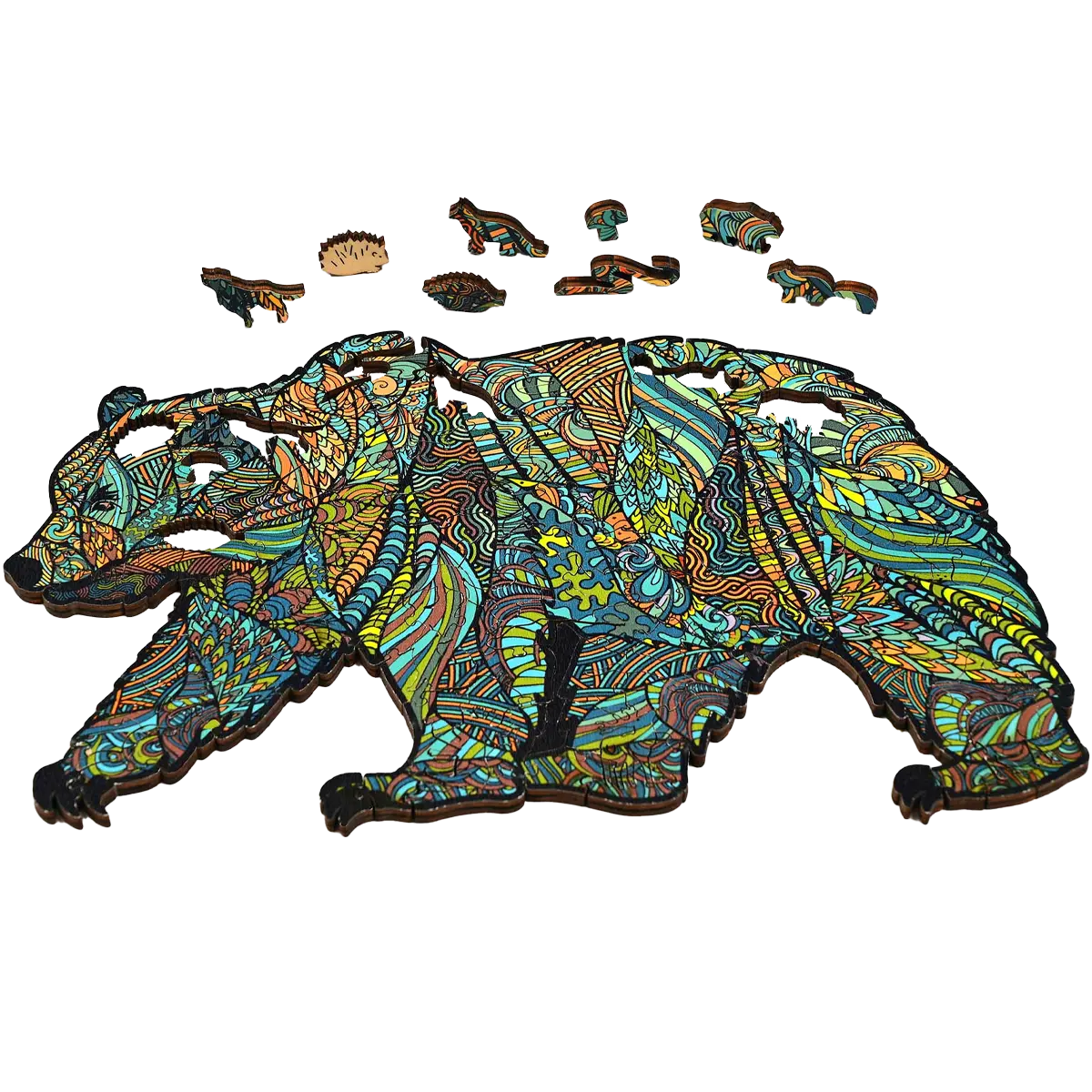 Grizzly Bear Wood Puzzle