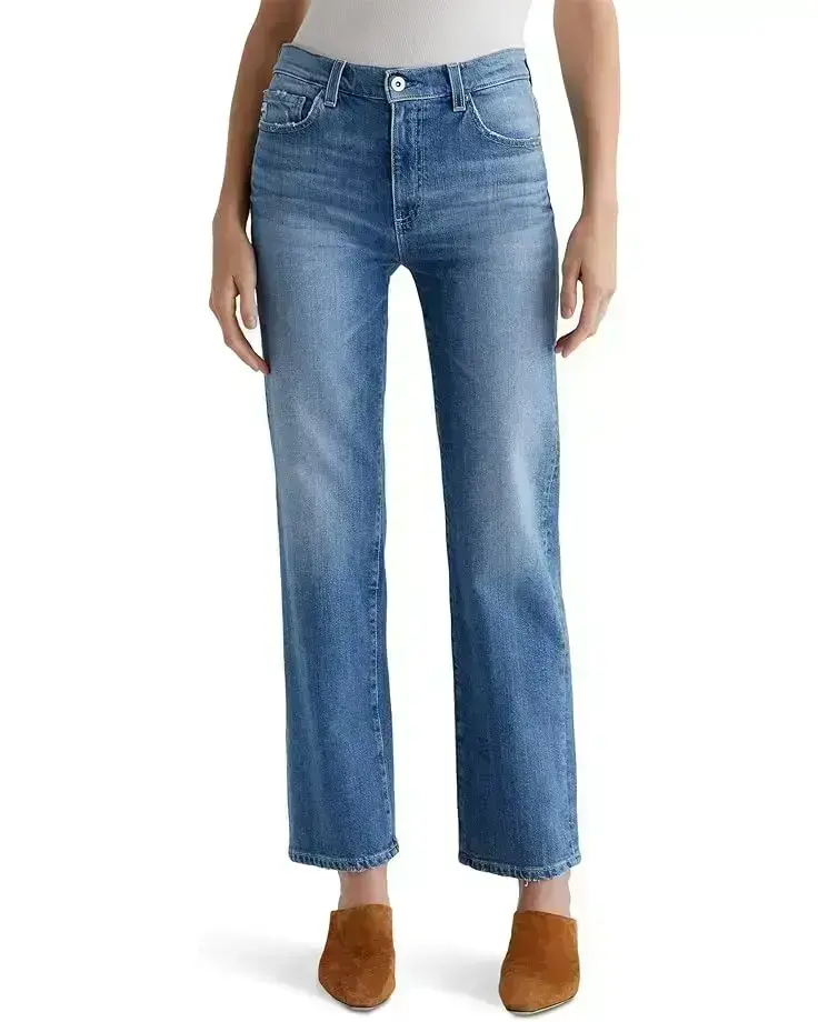 Women's AG Jeans Brinley Mid Rise Straight in Iris