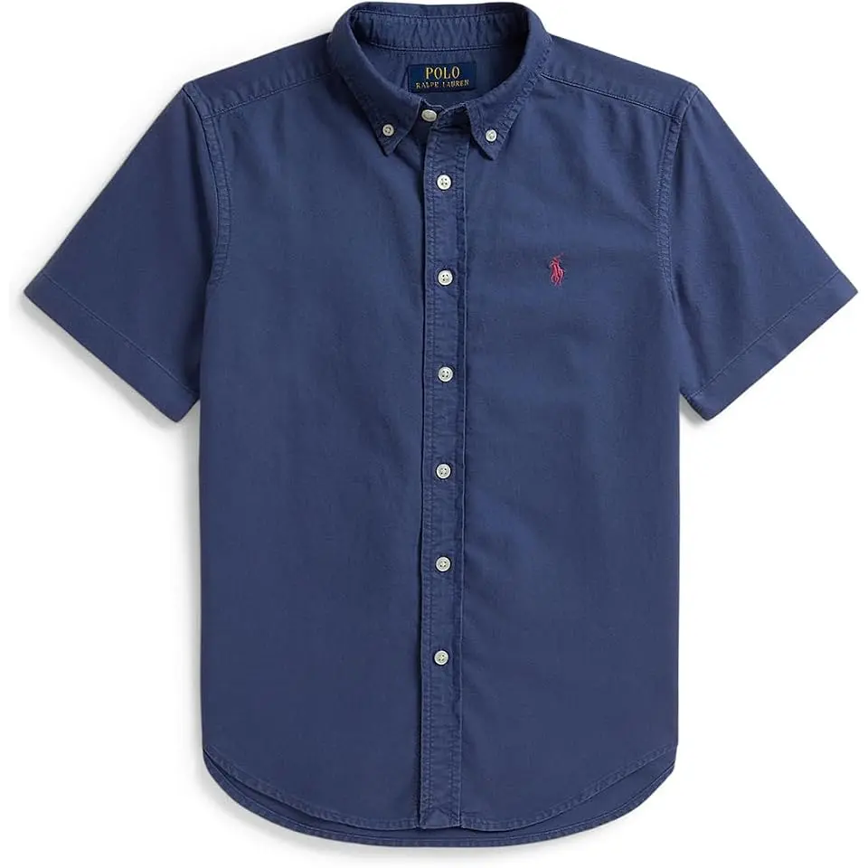 Garment-Dyed Cotton Oxford Shirt (Big Kid)