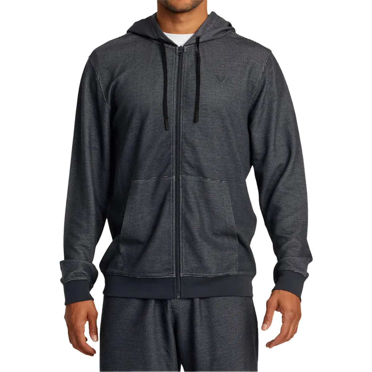 Men's Cable Waffle Zip Hood