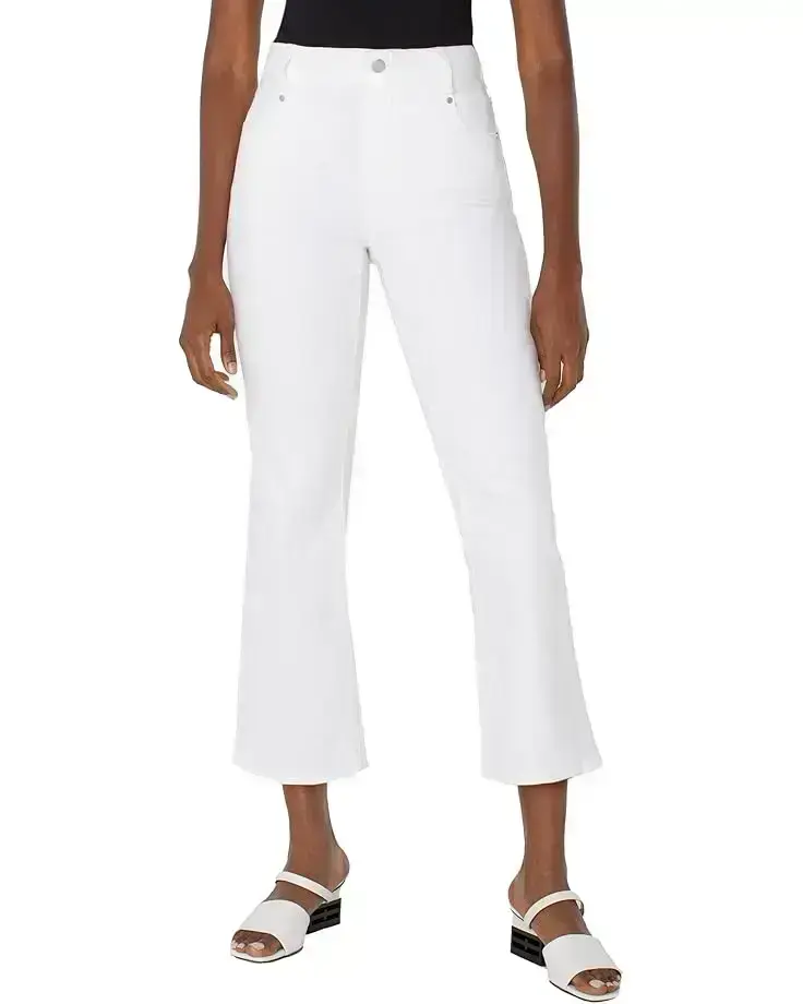 Women's Liverpool Los Angeles Gia Glider Pull-on Crop Flare With Tulip Back Slit