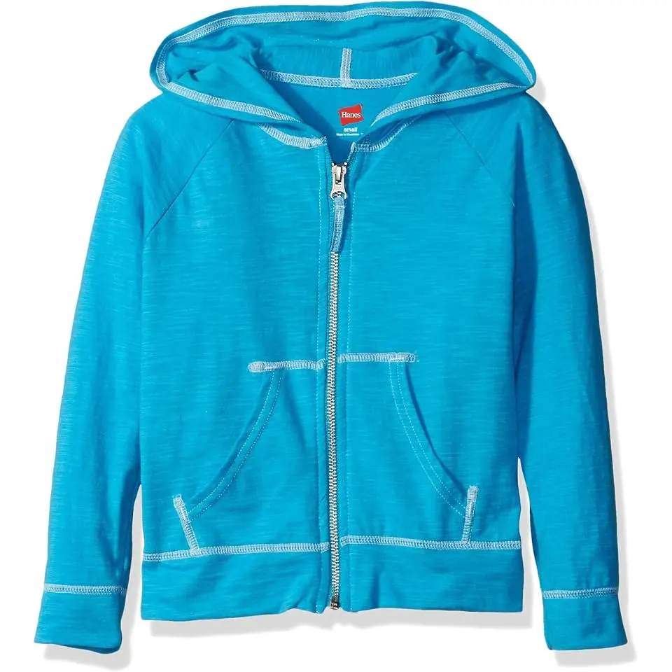Little Girls' Slub Jersey Full Zip Jacket