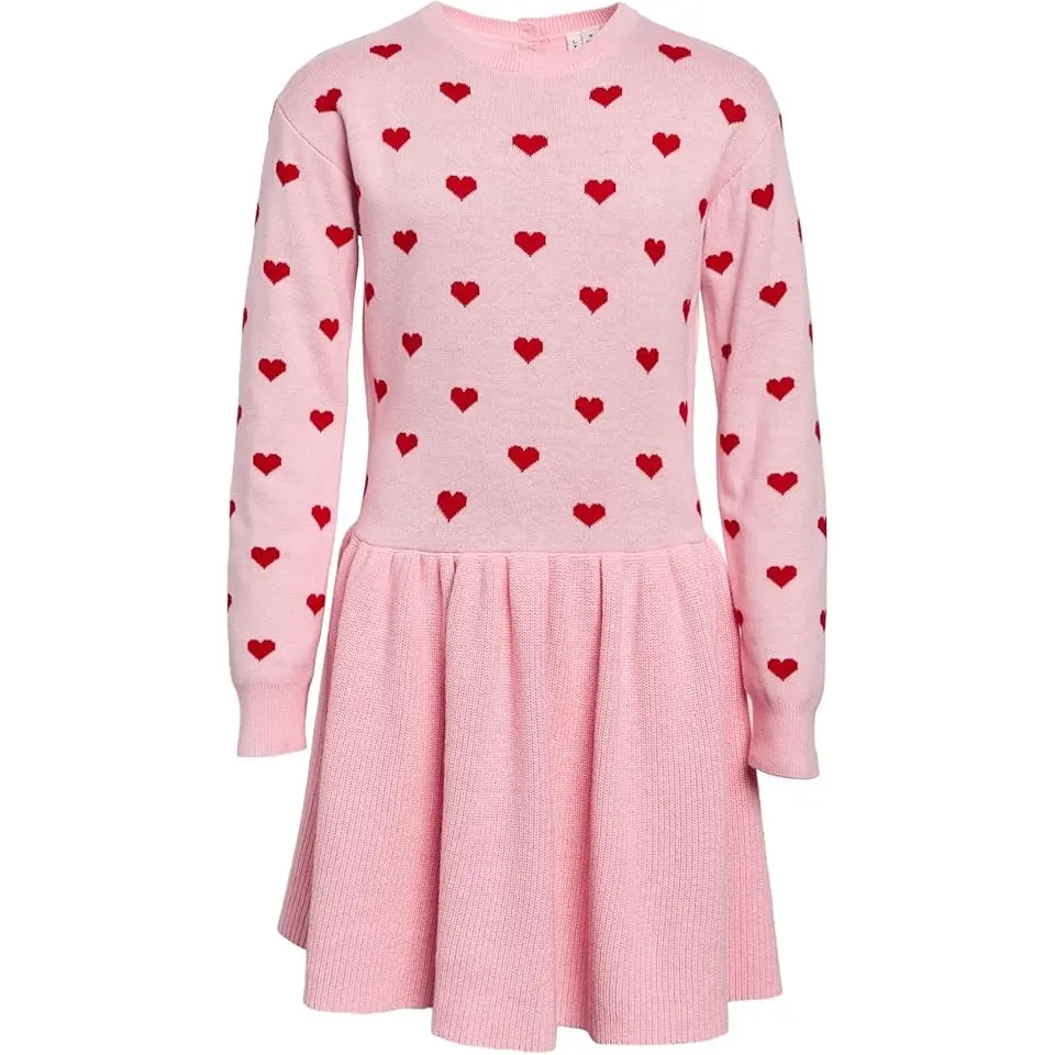 Heart Sweater Dress (Toddler/Little Kid/Big Kid)