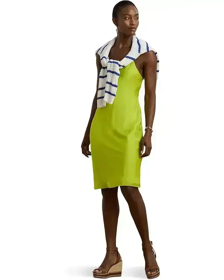 Women's Lauren Ralph Lauren Featherweight Charmeuse Slip Dress