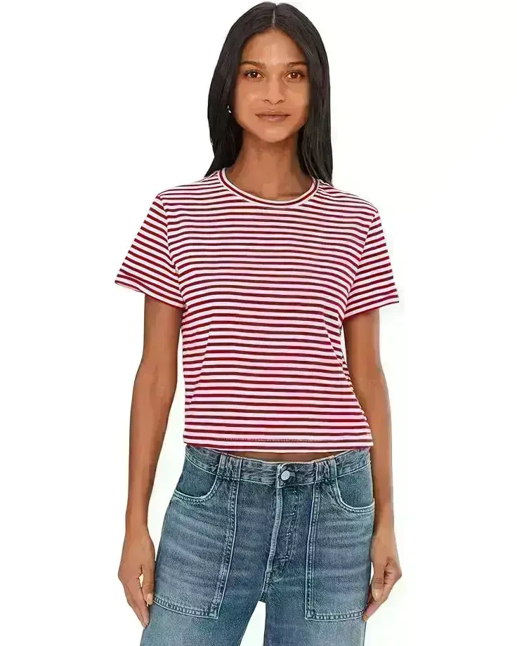 Women's Madewell The Boxy Crop Tee in Soft Slub