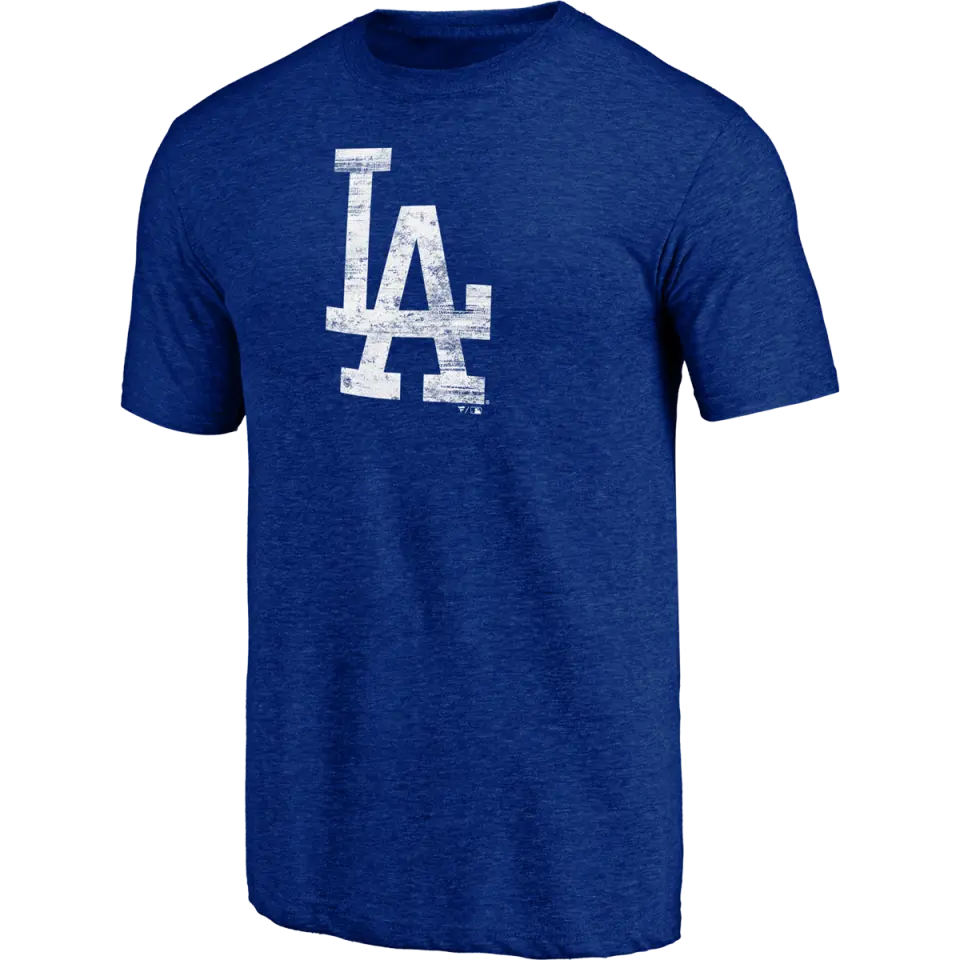 Men's Dodgers Triblend Logo Short Sleeve