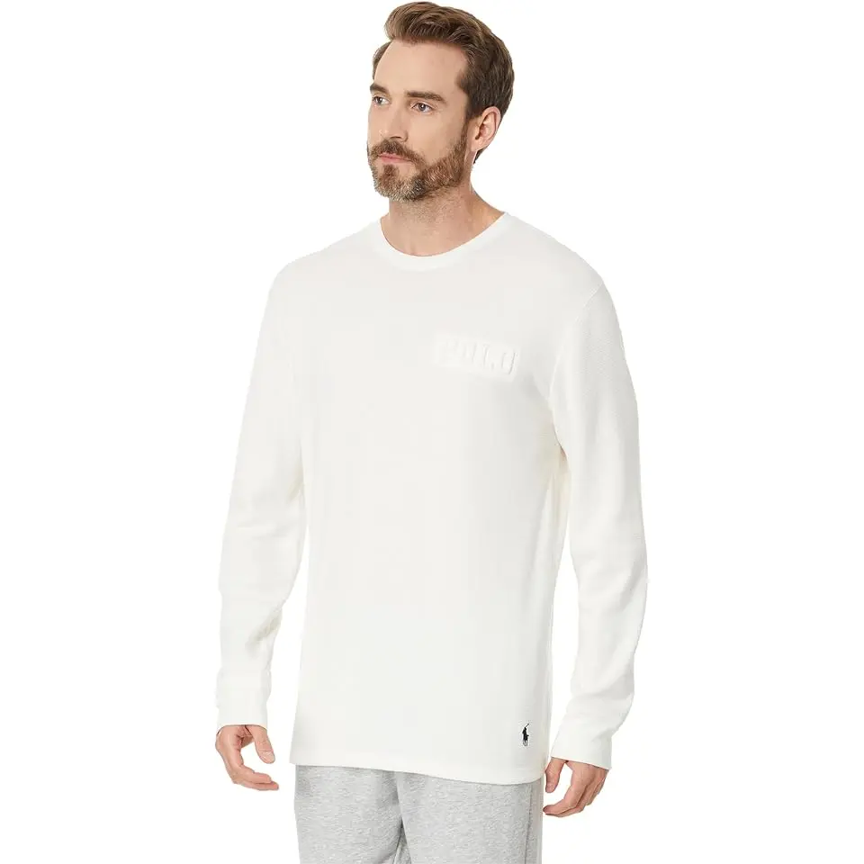 Embossed Thermal Long Sleeve Crew Shirt