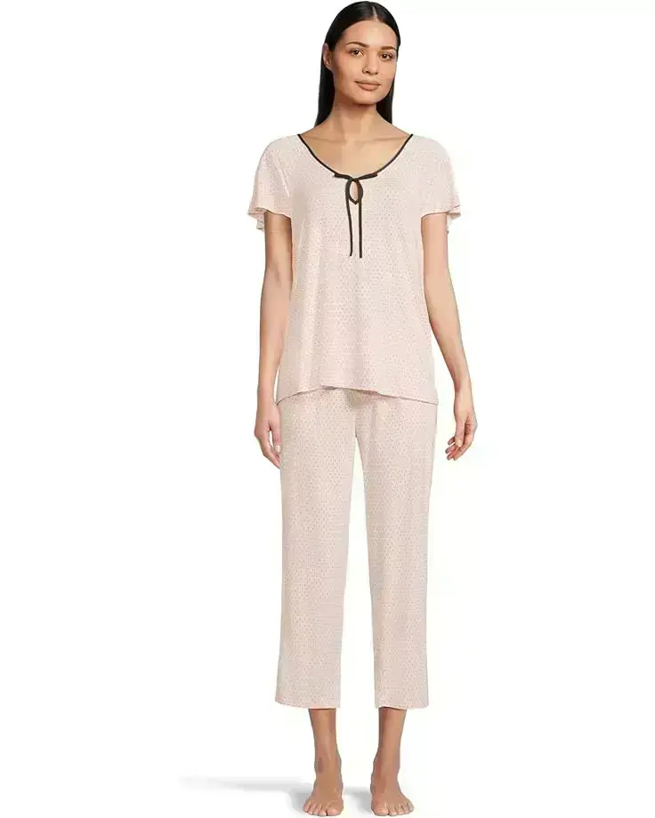 Women's Kate Spade New York Short Sleeve Cropped PJ Set