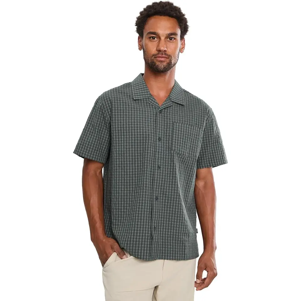 Og Seersucker Plaid Short Sleeve Woven Shirt