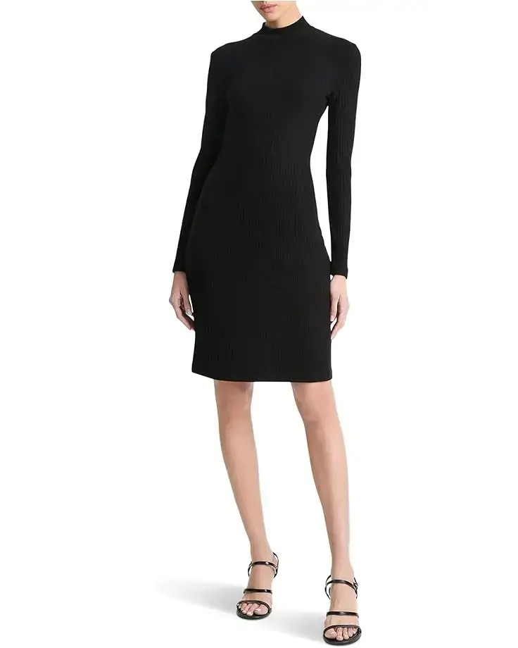 Women's Vince Ribbed Long Sleeve Short Dress