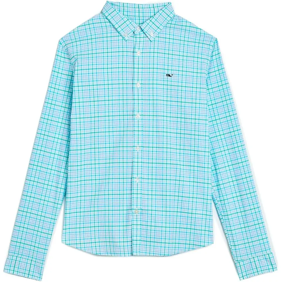Tiki Torch Plaid Performance Cotton Shirt (Toddler/Little Kid/Big Kid)