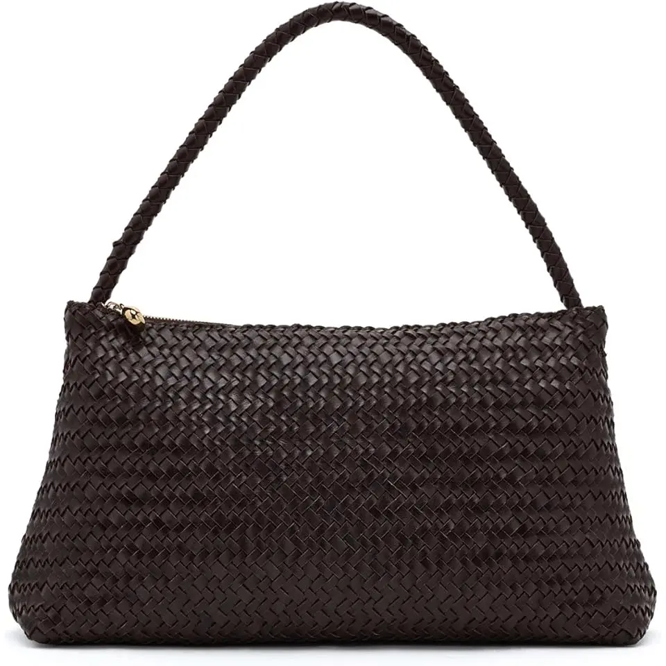 The Signature Woven Zip Top Shoulder Bag