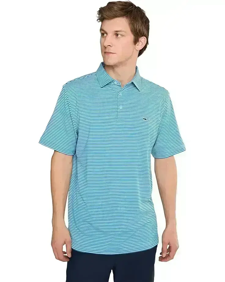 Men's Vineyard Vines Bradley Stripe Sankaty Polo