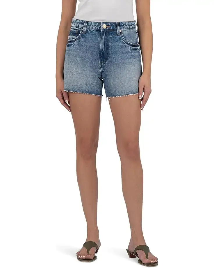 Taylor High Rise Shorts with 5 Pockets with Raw Hem