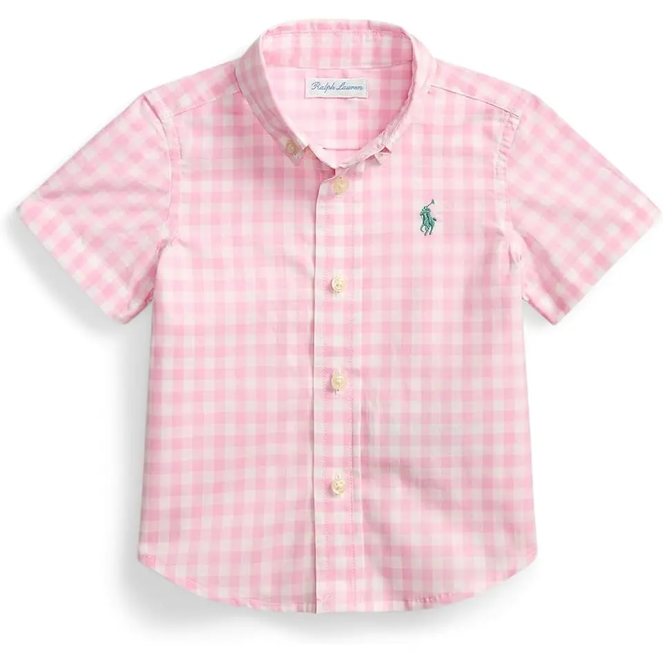 Gingham Cotton Poplin Shirt (Infant)