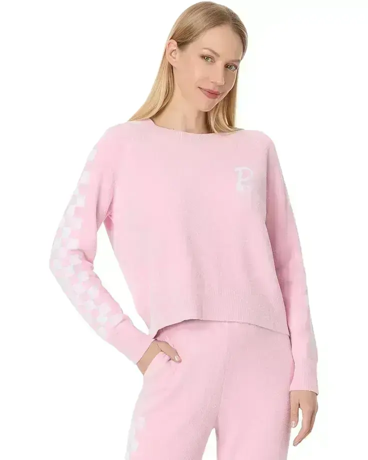 Women's Barefoot Dreams CozyChic® Ultra Lite Checkered Barbie Pullover