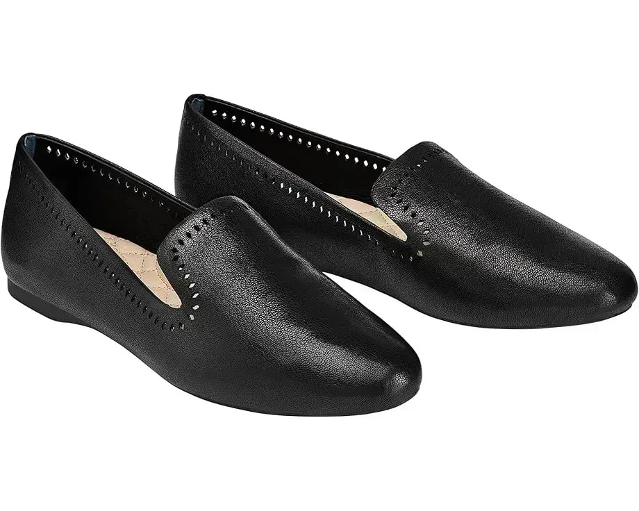 Women's Birdies Starling Leather Laser Cut Flat