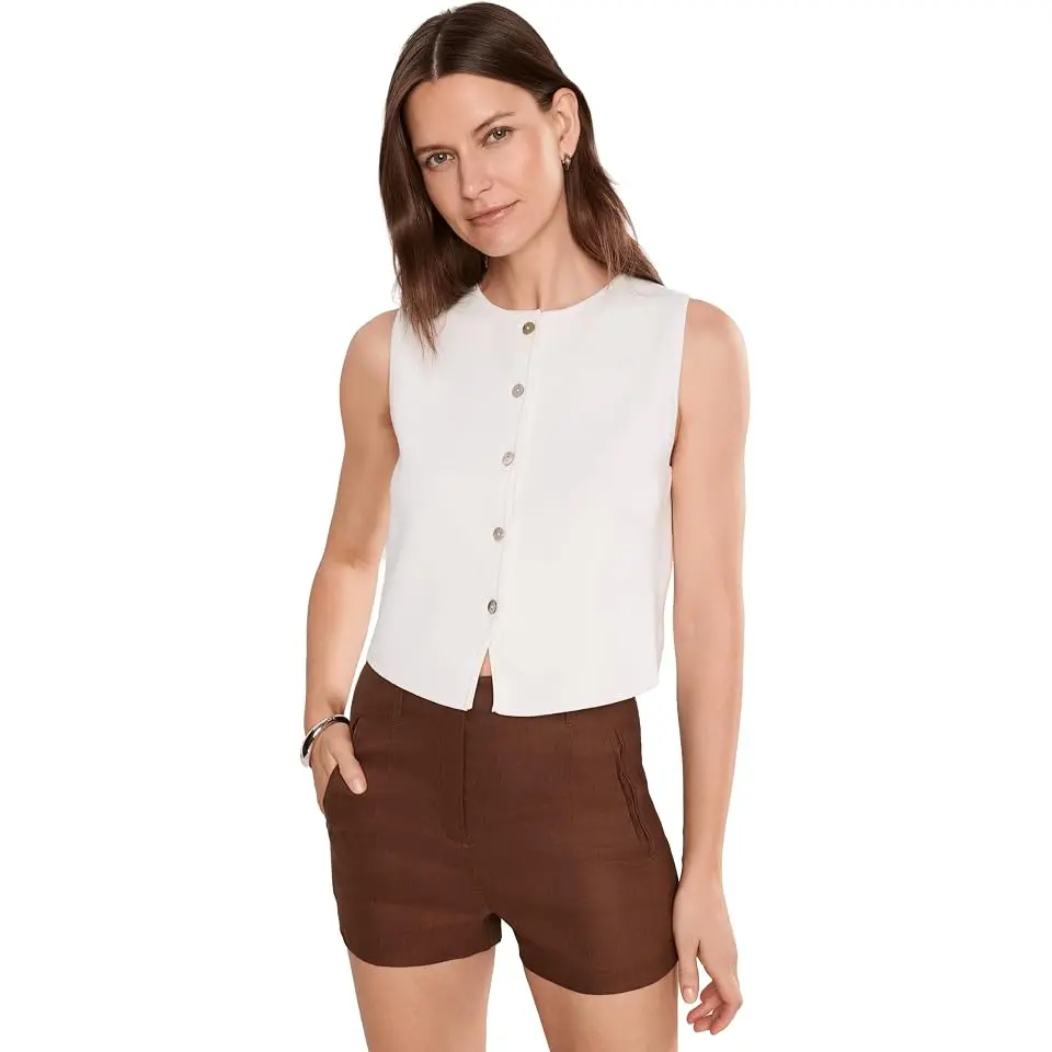 Francesca Button Front Vest
