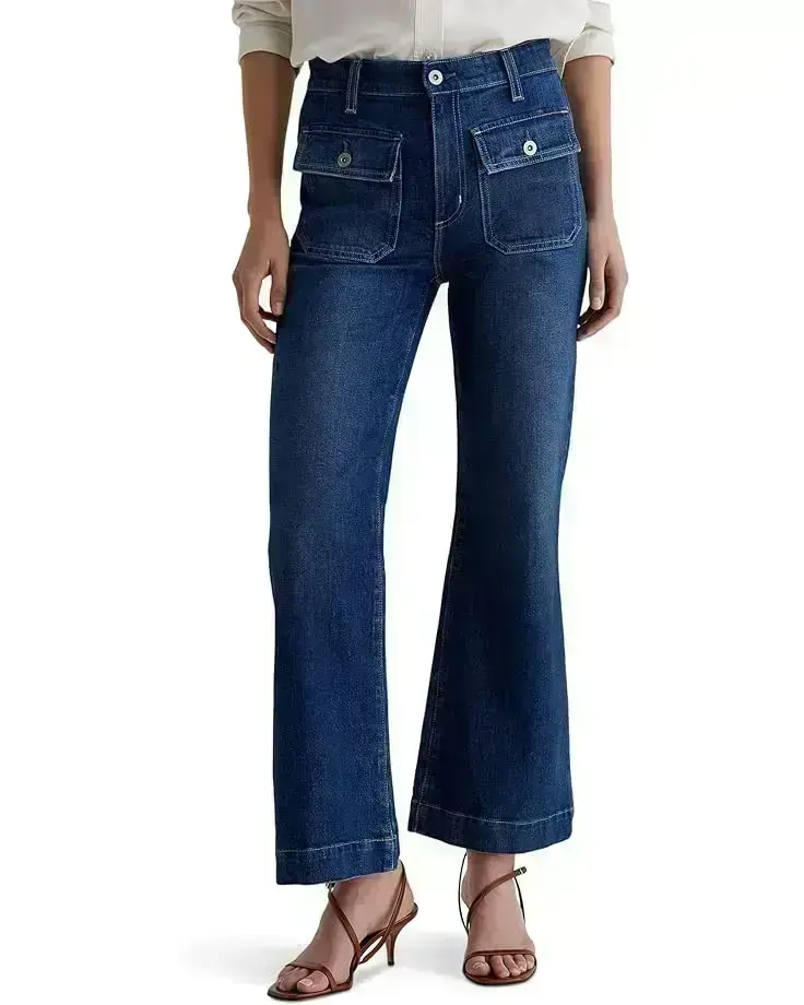 Women's AG Jeans Bonnie Mid Rise Relaxed Flare in Shallow