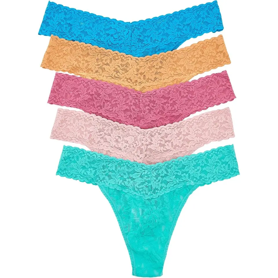 Signature Lace Original Rise Thong 5-Pack
