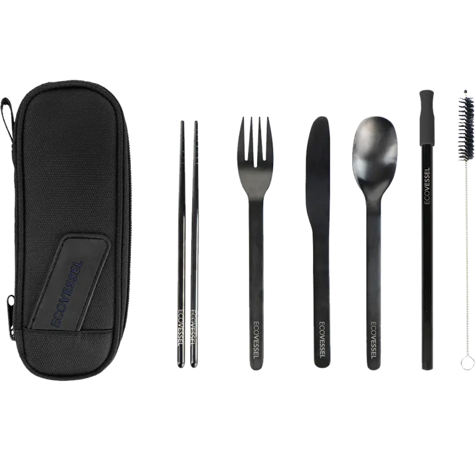 Wanderware 6-Piece Reusable Stainless Steel Utensil Set
