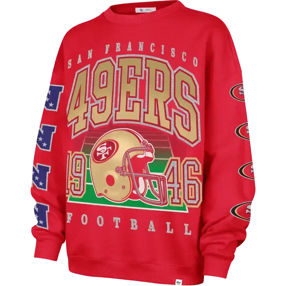 Women's 49ers Go Big Oversized Crew