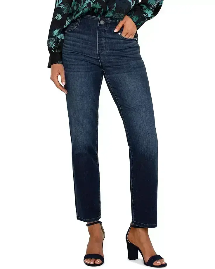 Women's Liverpool Los Angeles Petite Gia Glider Pull On Slim Mid Rise Stretch Denim