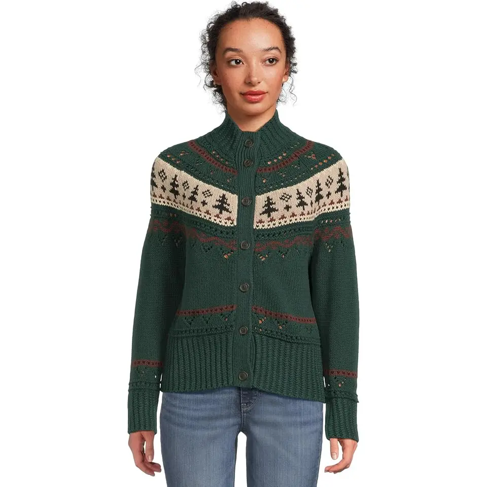 Signature Cotton Fisherman Button Front Cardigan Sweater
