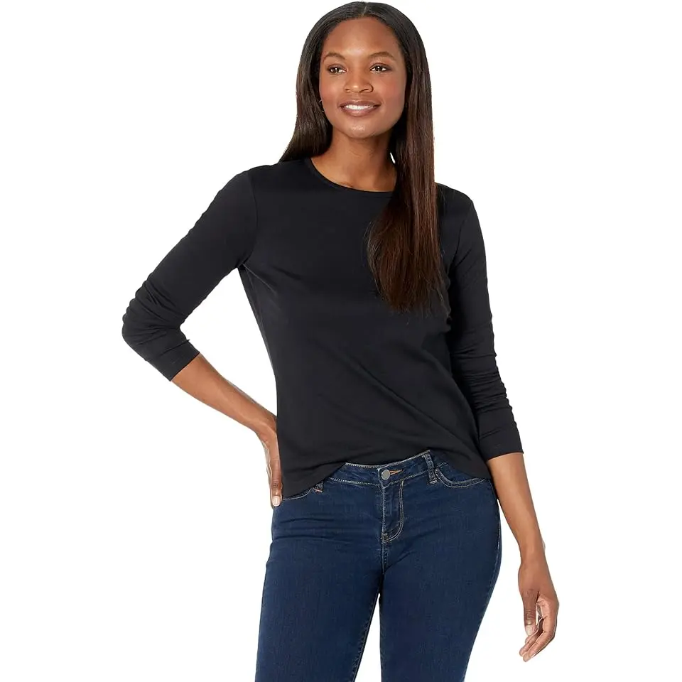 Pima Crew Neck Long Sleeve