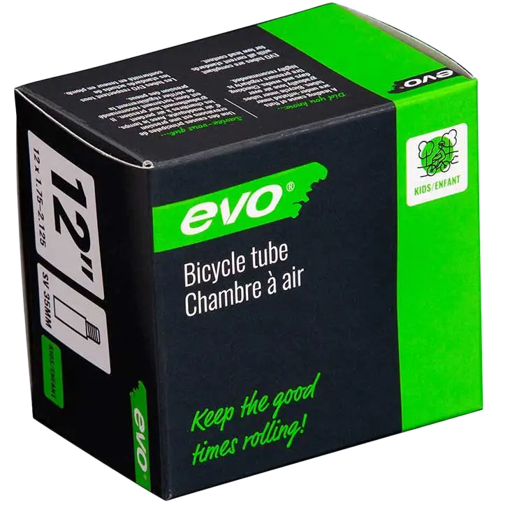 Bicycle Tube - 12-1/2", 1.75-2.125, 35mm, Schrader Valve