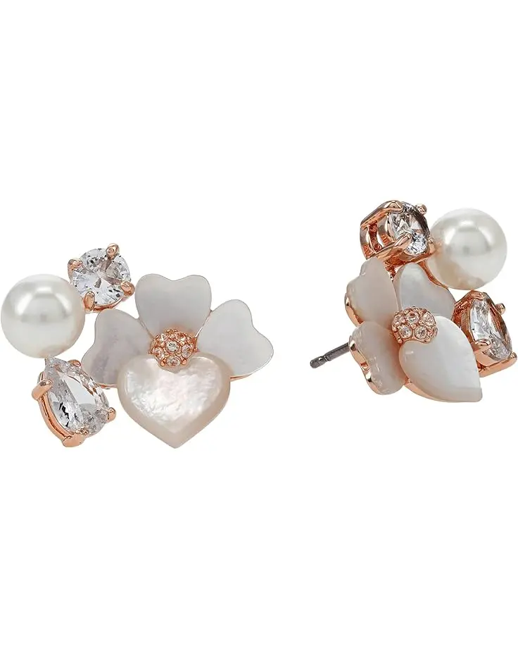 Precious Pansy Cluster Studs Earrings