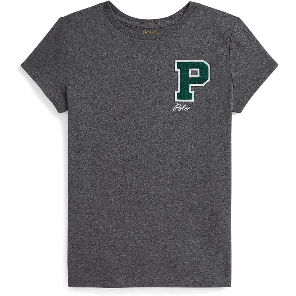 Cotton Jersey Letterman Tee (Big Kid)