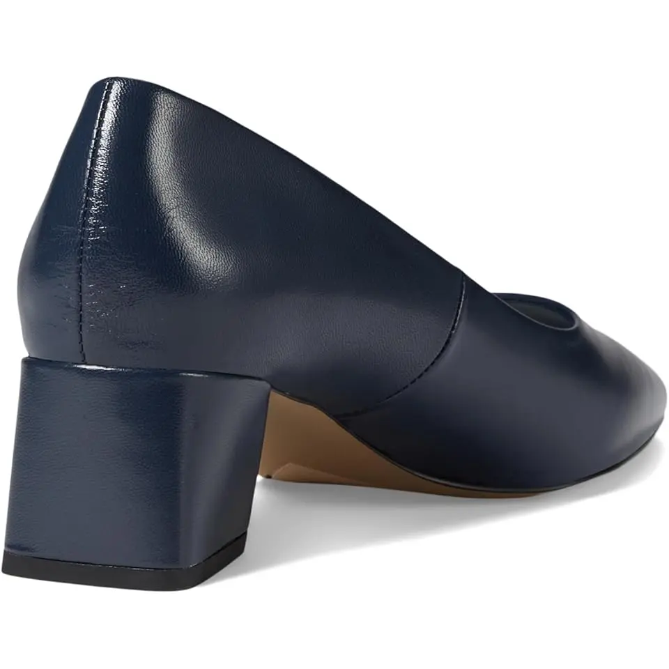 Racer Pointed Toe Block Heel Pump