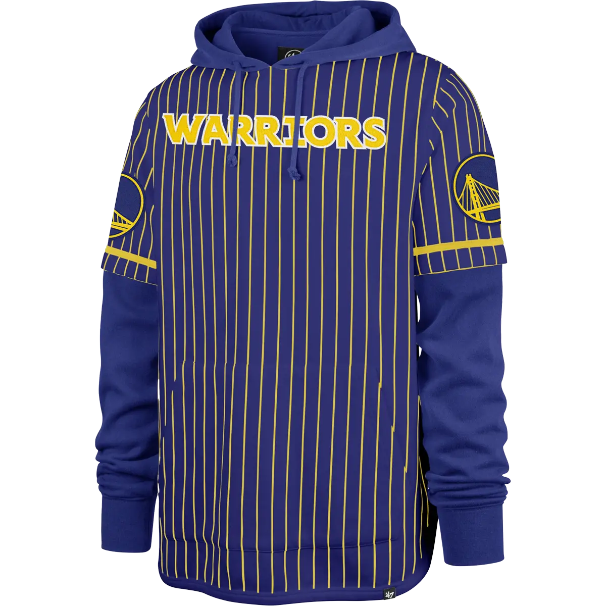 Men's Warriors Pinstripe Double Header Shortstop Pullover