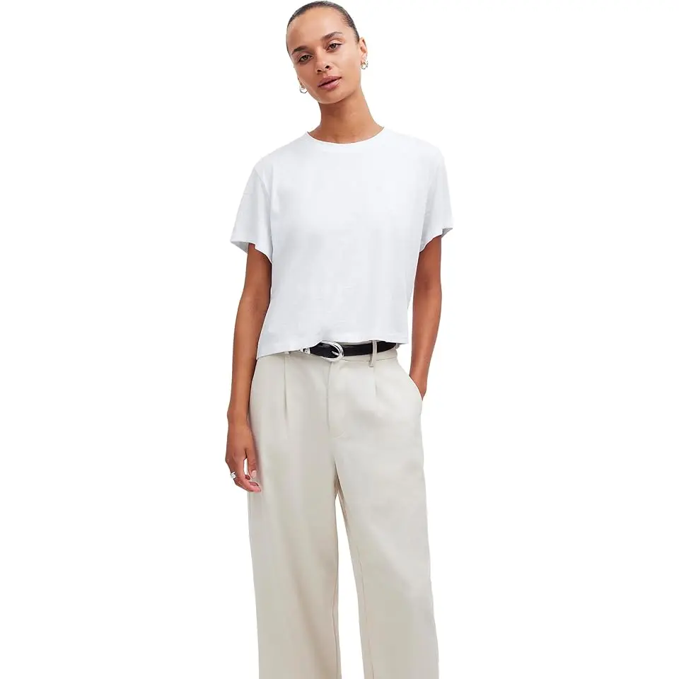 The Boxy Crop Tee in Soft Slub