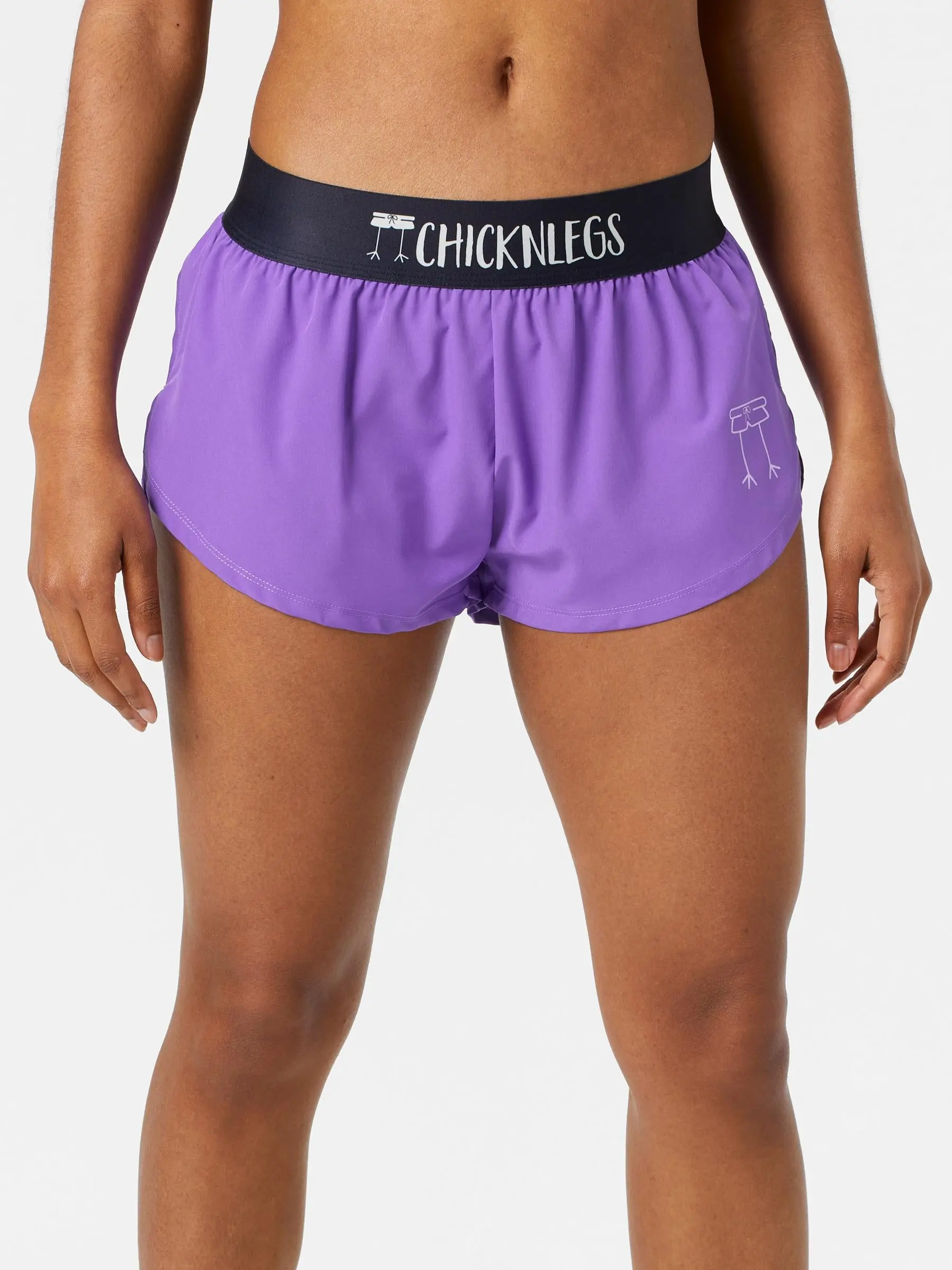 ChicknLegs Women's Purple 1.5" Split Shorts