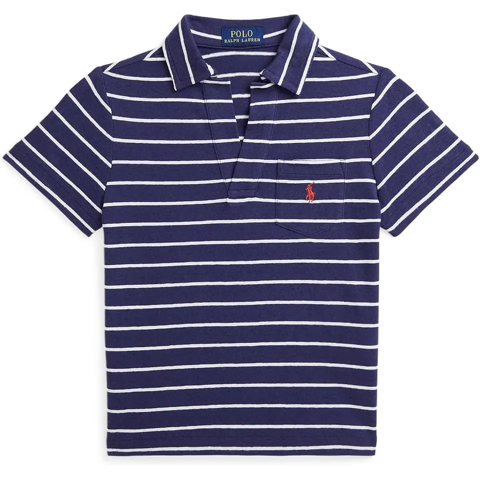 Striped Cotton-linen Polo Shirt (Toddler/Little Kid)