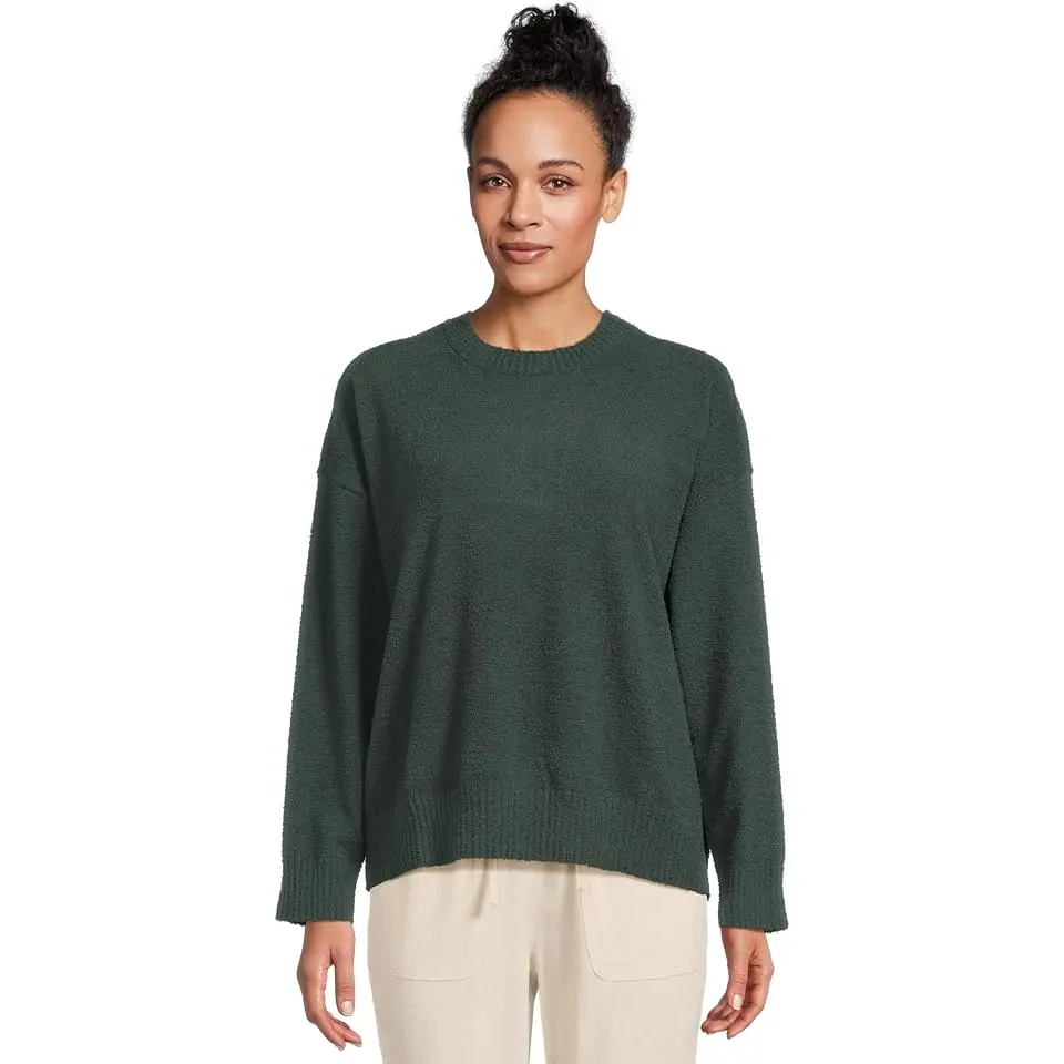 Recycled Boucle Crew Pullover